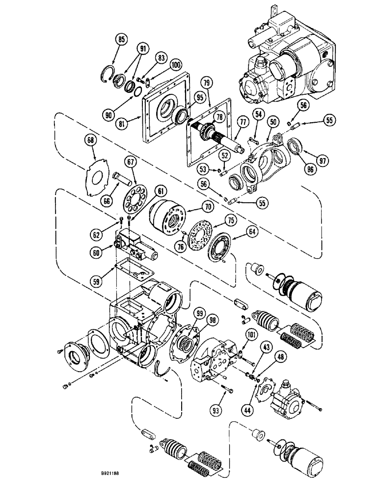 Схема запчастей Case IH 1800 - (6-20) - HYDROSTATIC PUMP (03) - POWER TRAIN