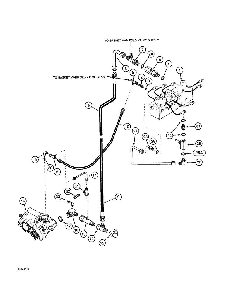 Схема запчастей Case IH 1800 - (8-20) - MANIFOLD VALVE SUPPLY AND PRESSURE COMPENSATOR (07) - HYDRAULICS