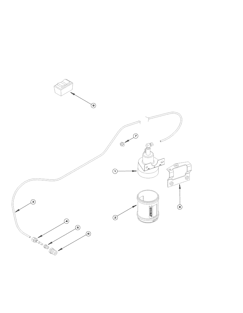 Схема запчастей Case IH MX270 - (02-07) - ETHER START SYSTEM (02) - ENGINE