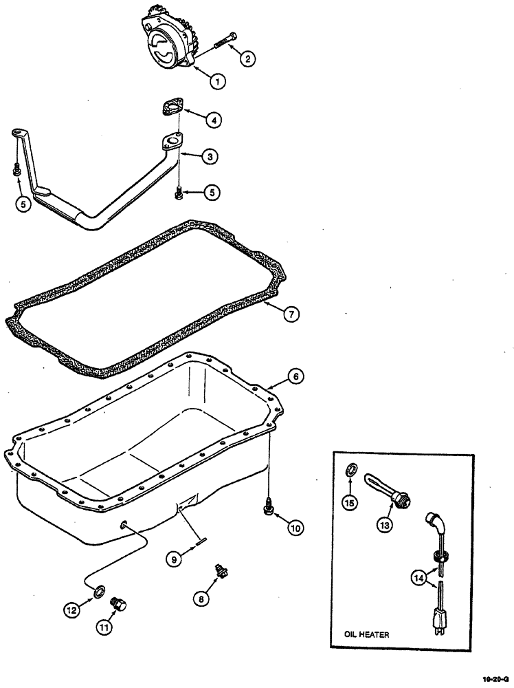 Схема запчастей Case IH 8870 - (10-20) - OIL PUMP AND OIL PAN (10) - ENGINE