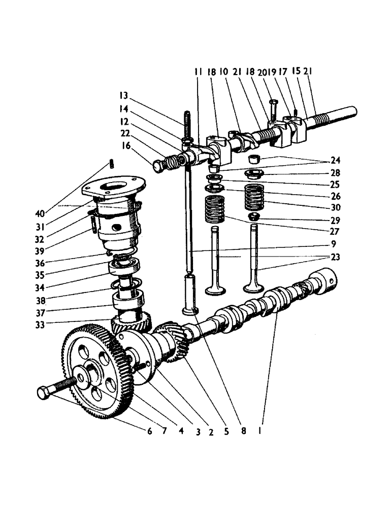 Схема запчастей Case IH 885 - (A44) - ENGINE, VALVE MECHANISM AND TIMING GEARS, 885 TRACTORS (01) - ENGINE