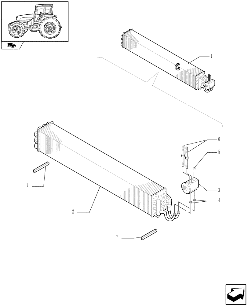 Схема запчастей Case IH FARMALL 105U - (1.94.2/01C) - AIR CONDITIONING - EVAPORATOR (VAR.330641-331641) (10) - OPERATORS PLATFORM/CAB