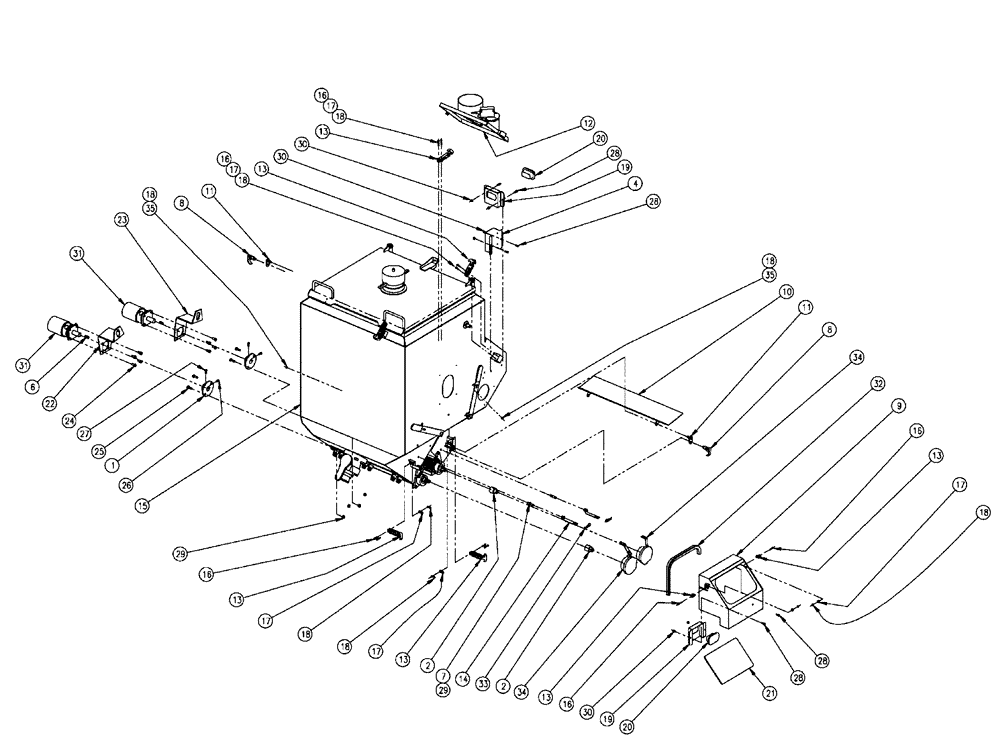 Схема запчастей Case IH FLX810 - (02-006) - PARTS GROUP, TRIPLE BIN, RH, 37 CU. FT Bin Group