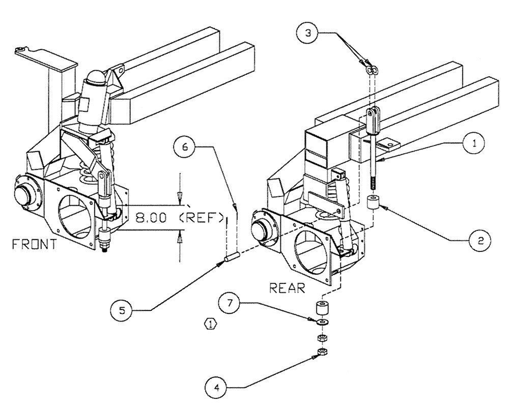 Схема запчастей Case IH PATRIOT NT - (03-004) - SHOCK LIMITER ASSEMBLY Suspension & Frame