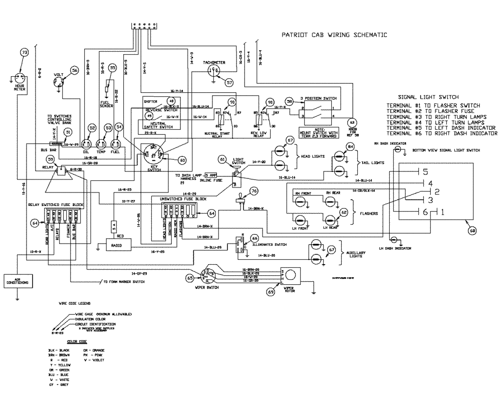 Схема запчастей Case IH PATRIOT NT - (12-003[01]) - CAB, ENGINE, AND VALVE WIRING SCHEMATICS (06) - ELECTRICAL