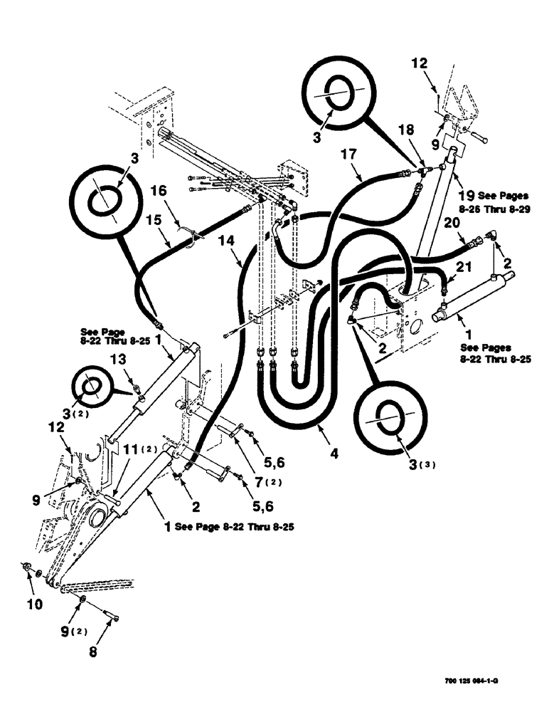 Схема запчастей Case IH 8460 - (8-18) - HYDRAULIC ASSEMBLY, LEFT (07) - HYDRAULICS