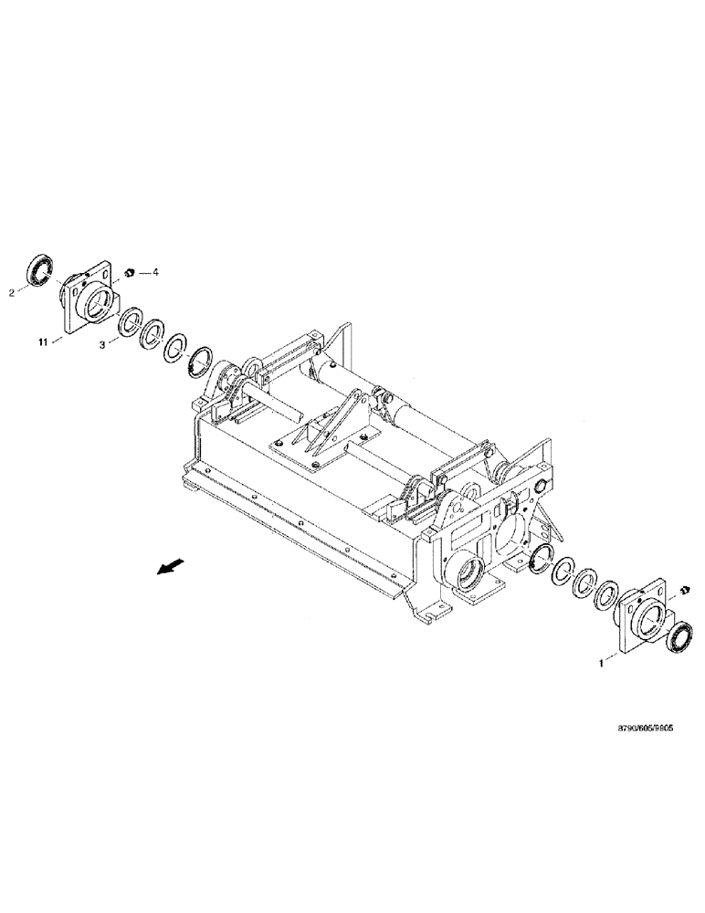 Схема запчастей Case IH 8790 - (129) - CRACKER, BEARING (60) - PRODUCT FEEDING