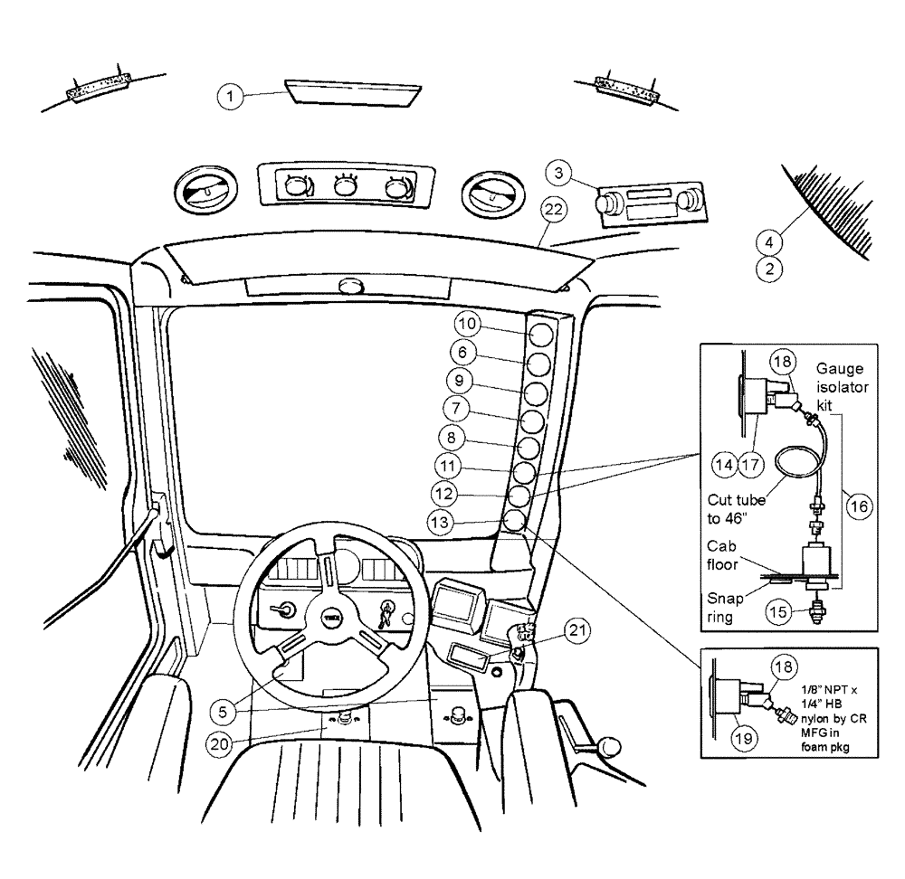 Схема запчастей Case IH PATRIOT XL - (01-002) - GAUGES, ELECTRICAL Cab Interior