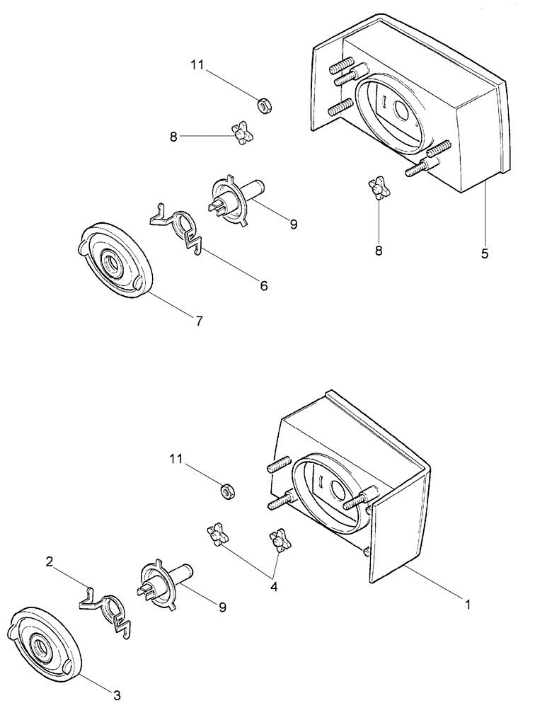 Схема запчастей Case IH C80 - (04-05) - HEADLIGHTS (04) - ELECTRICAL SYSTEMS