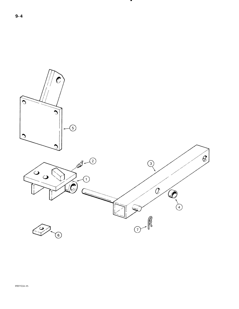 Схема запчастей Case IH 80 - (9-04) - TRACTOR DRAWBAR MOUNTING, WESTERN HITCH, USE WITH 06, 66 AND 86 SERIES TRACTORS (09) - CHASSIS