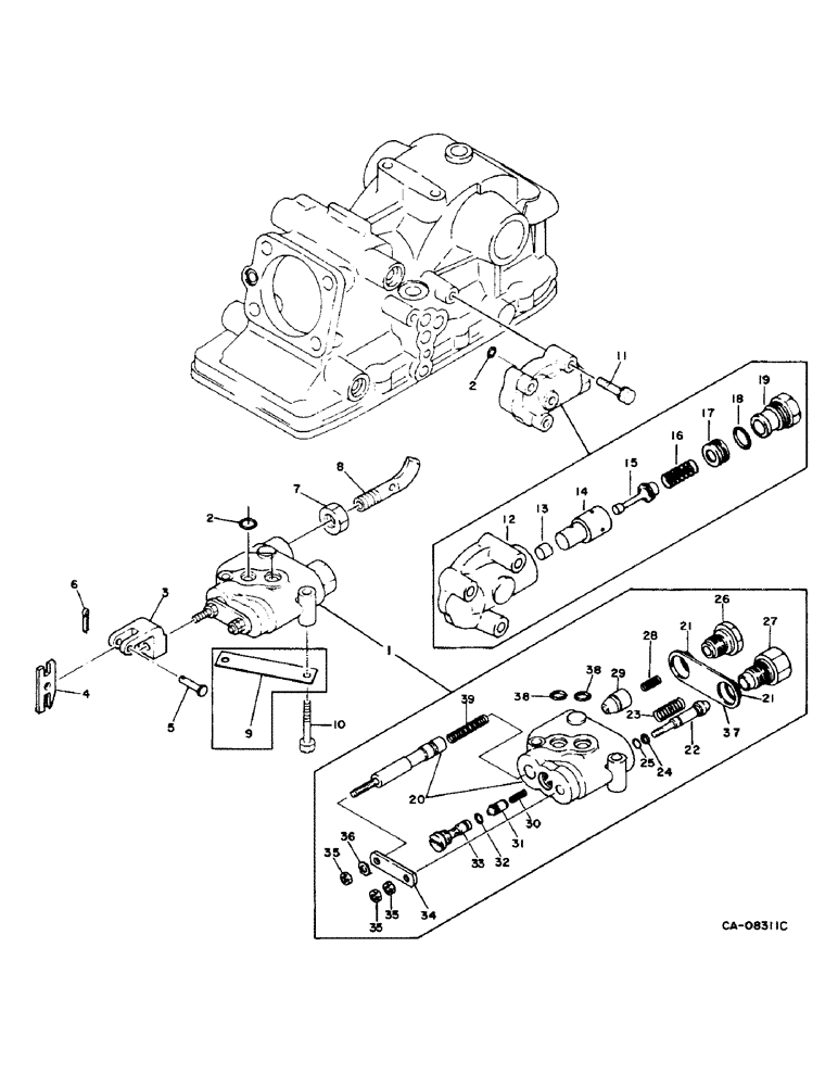 Схема запчастей Case IH 244 - (10-18) - HYDRAULICS, HYDRAULIC CONTROL VALVE, 244 AND 254 (07) - HYDRAULICS