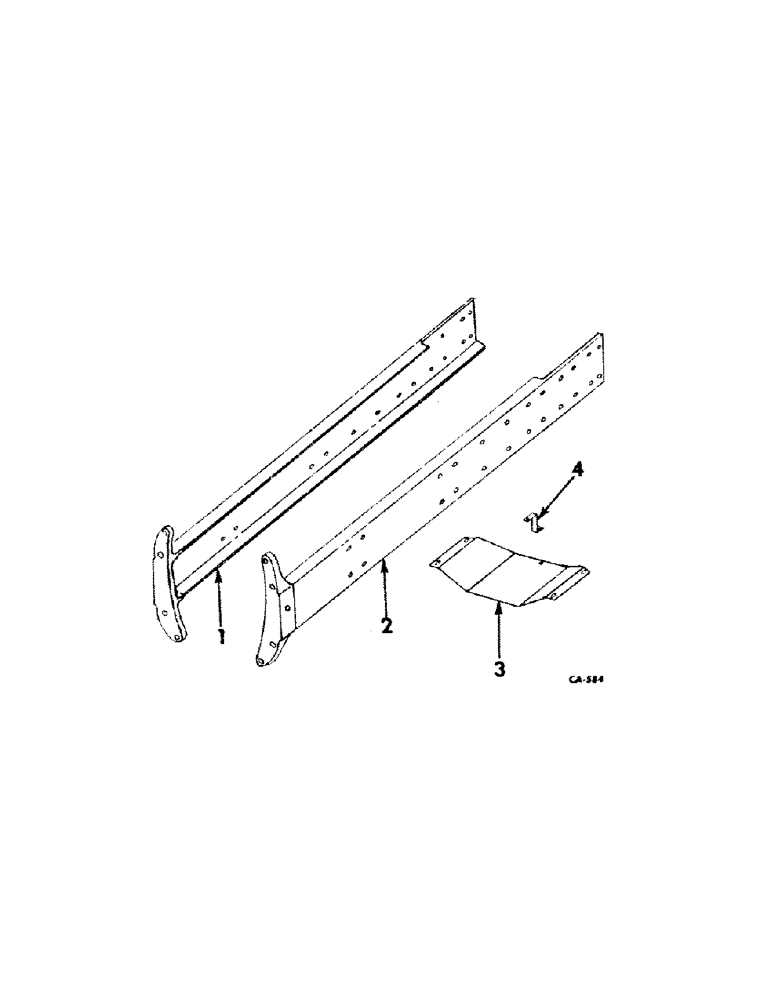 Схема запчастей Case IH 2826 - (09-02) - FRAME, FRONT CHANNELS (12) - FRAME