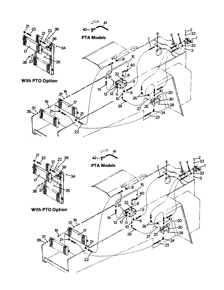 Схема запчастей Case IH PTA297 - (11-52) - HYDRAULIC MOTOR KITS, WITHEARLY STYLE SOLENOID VALVE, BEFORE SEPT 83 Options & Miscellaneous