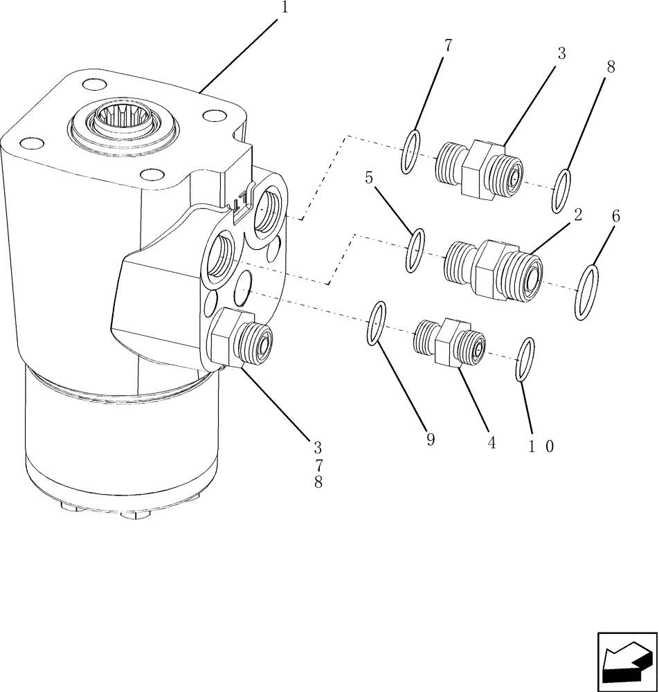 Схема запчастей Case IH 9010 - (41.200.05[01]) - STEERING CONTROL UNIT - 7010/8010 (41) - STEERING