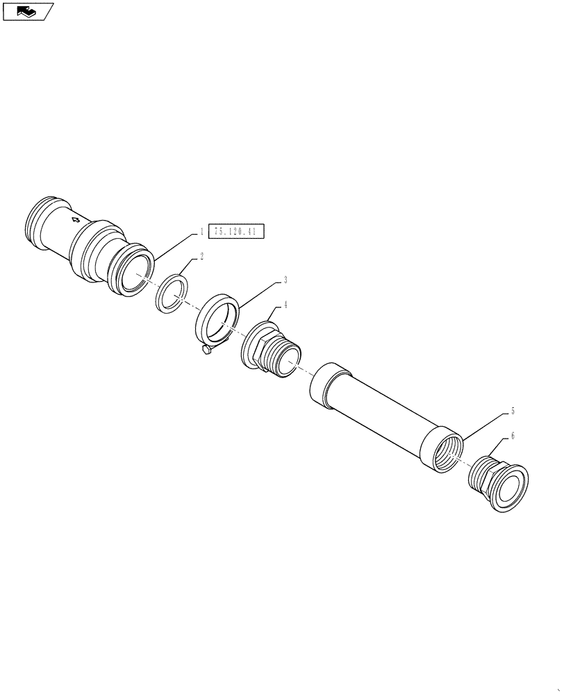 Схема запчастей Case IH 3330 - (75.120.40[01]) - FLOWMETER STANDARD PLUMBING (75) - SOIL PREPARATION