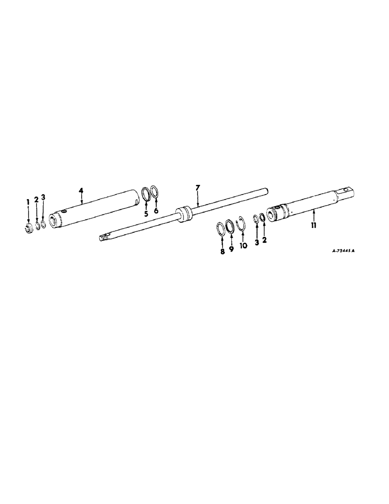 Схема запчастей Case IH 2806 - (J-11) - STEERING MECHANISM, POWER STEERING CYLINDER, INTERNATIONAL TRACTORS Steering Mechanism