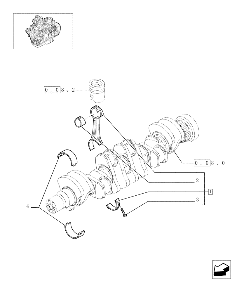 Схема запчастей Case IH F4GE9684C J600 - (0.08.1[01]) - CONNECTING ROD (504062644) 