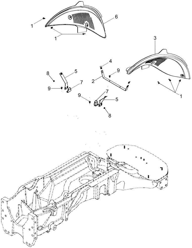 Схема запчастей Case IH MAGNUM 275 - (09-11) - FAN SHIELDS - ASN Z6RZ03644 (09) - CHASSIS/ATTACHMENTS