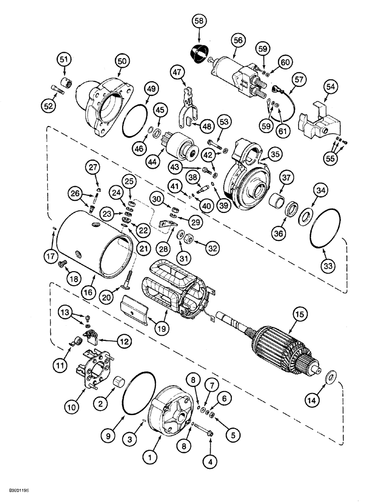 Схема запчастей Case IH 6831TA - (04-010) - STARTER ASSEMBLY - A187728 