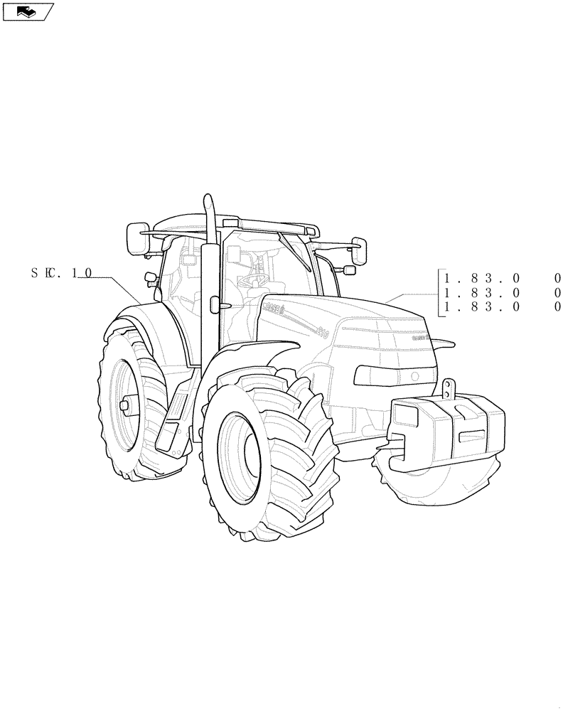 Схема запчастей Case IH PUMA 210 - (SEC. 08) - SHEET METAL (00) - GENERAL
