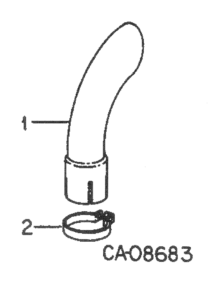 Схема запчастей Case IH 584 - (12-08B[A]) - EXHAUST EXTENSION, TRACTORS WITH STRAIGHT MUFFLER END Power