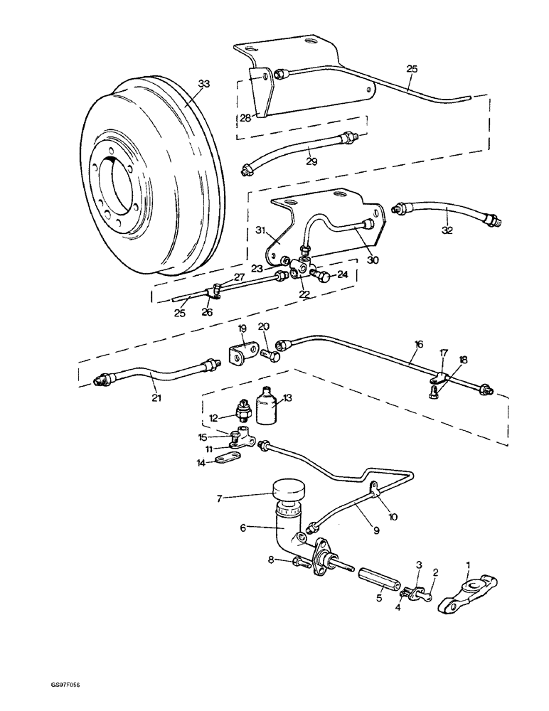 Схема запчастей Case IH 885 - (7-18) - FRONT WHEEL BRAKES, 885 HIGHWAY TRACTORS (07) - BRAKES