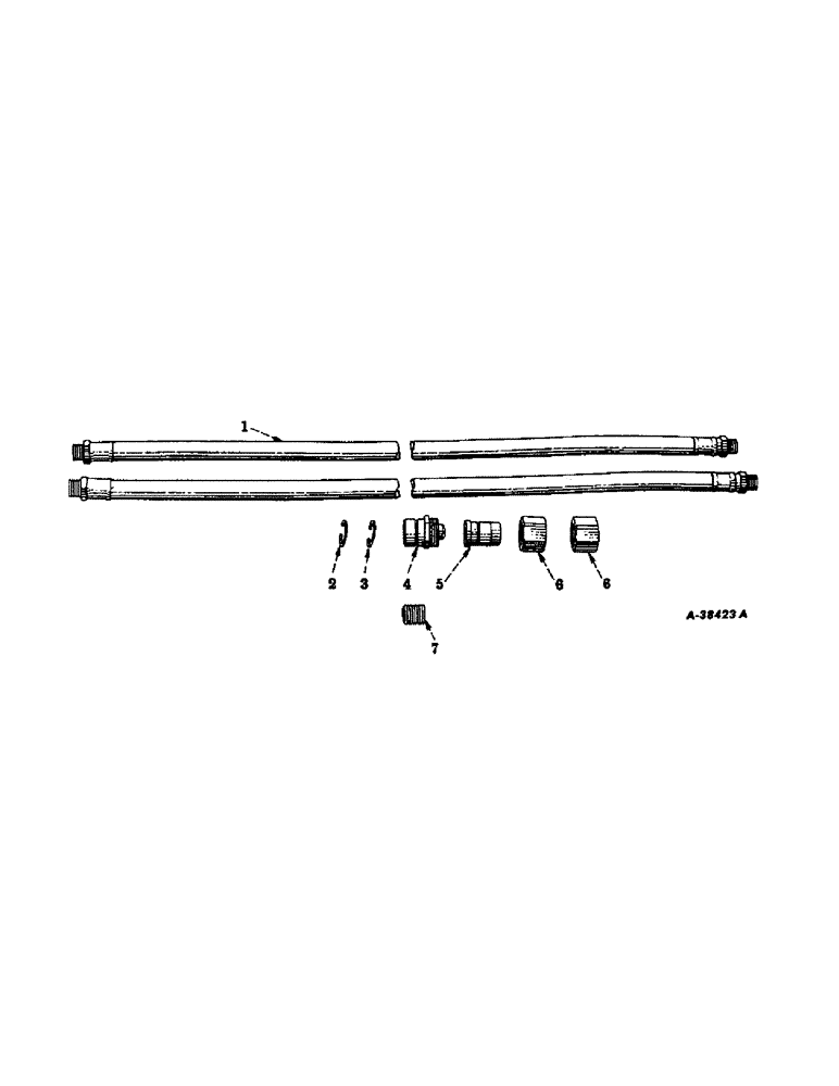 Схема запчастей Case IH FARMALL M - (296[1]) - HYDRAULIC SYSTEM, HYDRAULIC EQUIPMENT, SPECIAL, HOSE EXTENSION PARTS (07) - HYDRAULIC SYSTEM