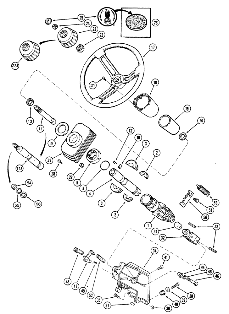 Схема запчастей Case IH 7210 - (5-004) - STEERING WHEEL AND COLUMN, DELUXE (05) - STEERING