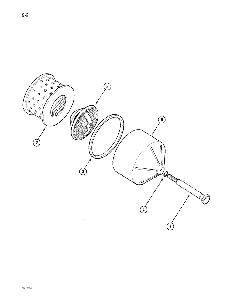 Схема запчастей Case IH 895 - (8-02) - OIL FILTER, HYDRAULIC (08) - HYDRAULICS