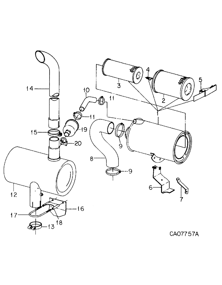 Схема запчастей Case IH 3488 - (12-01) - POWER, AIR CLEANER AND EXHAUST Power