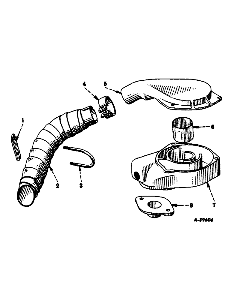 Схема запчастей Case IH SUPER C - (214) - ATTACHMENTS, COTTON PICKER MOUNTING ATTACHMENT, SPECIAL, SPARK ARRESTER AND EXHAUST PIPE Attachments