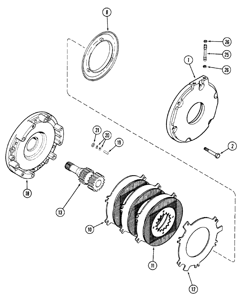 Схема запчастей Case IH 7240 - (7-006) - DIFFERENTIAL BRAKES (07) - BRAKES