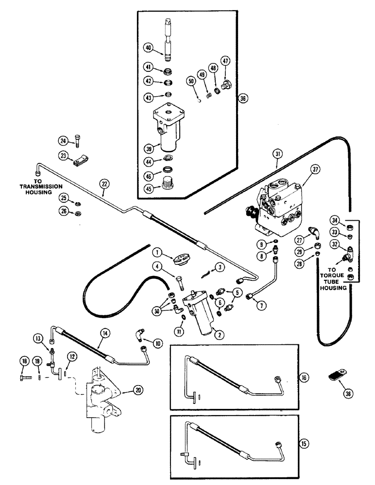 Схема запчастей Case IH 1370 - (202) - DIFFERENTIAL LOCK MECHANISM (06) - POWER TRAIN