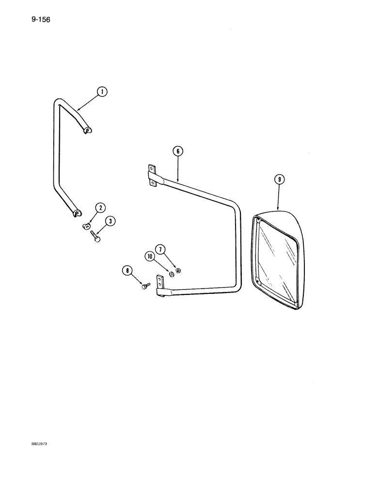 Схема запчастей Case IH 7130 - (9-156) - MIRROR KIT (09) - CHASSIS/ATTACHMENTS