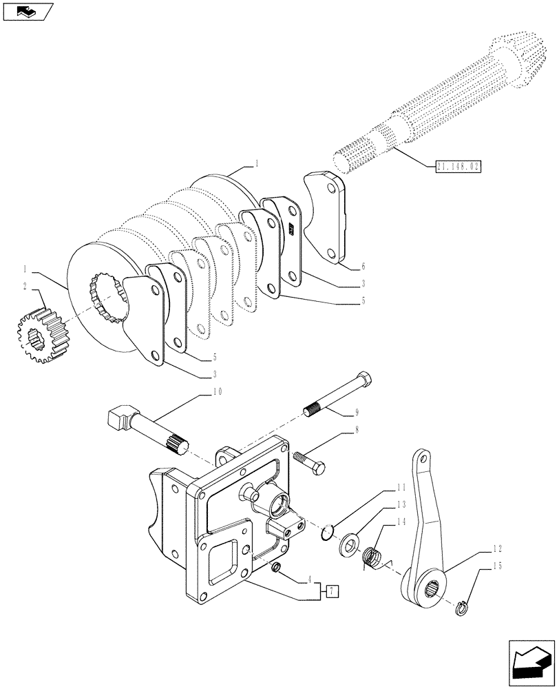 Схема запчастей Case IH PUMA 170 - (33.110.03) - PARKING BRAKE (33) - BRAKES & CONTROLS