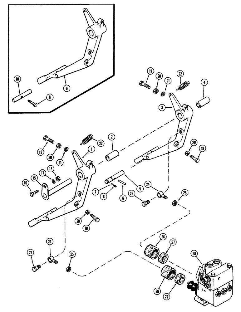 Схема запчастей Case IH 1370 - (244) - BRAKE PEDALS (07) - BRAKES