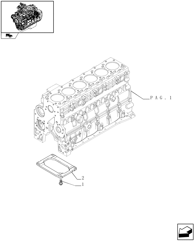 Схема запчастей Case IH F4GE9684B J600 - (0.04.0[02]) - CRANKCASE (2852728) 