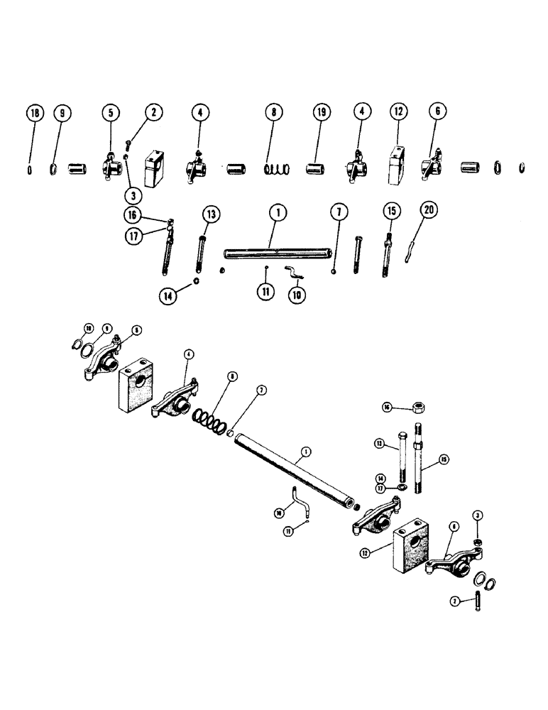 Схема запчастей Case IH 930 - (1-2) - DIESEL ENGINE, ROCKER ARMS, FORGING (02) - ENGINE