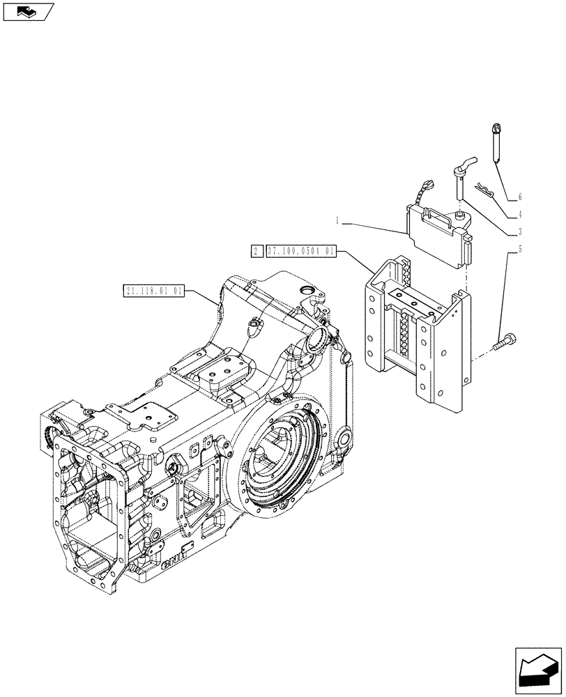 Схема запчастей Case IH PUMA 170 - (37.100.0502) - SLIDER TOW HOOK WITH FIXED D3 TYPE COUPLING - TOW HITCH (VAR.743181) (37) - HITCHES, DRAWBARS & IMPLEMENT COUPLINGS