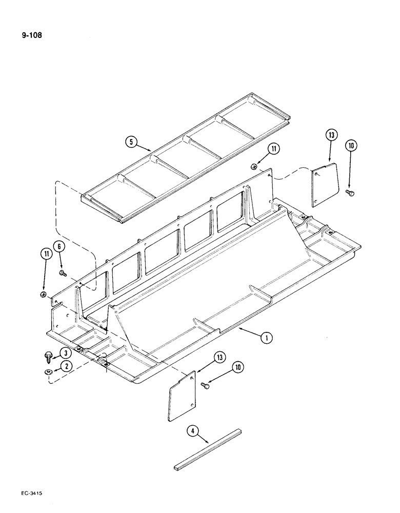 Схема запчастей Case IH 1896 - (9-108) - CAB PLENUM (09) - CHASSIS/ATTACHMENTS