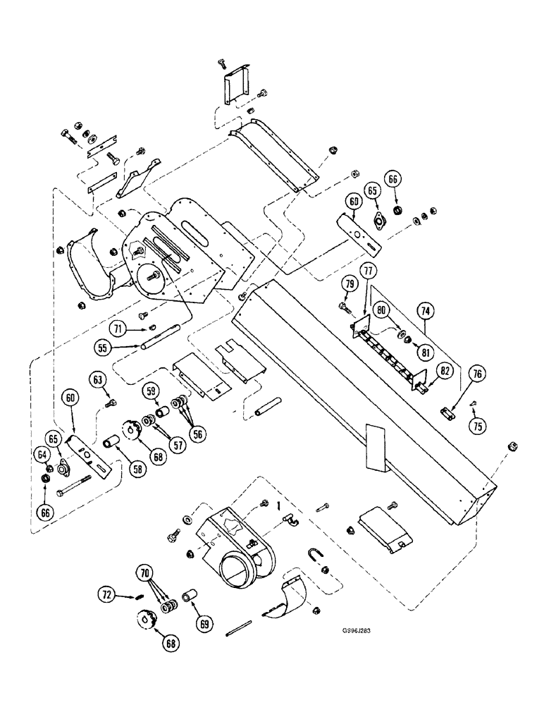 Схема запчастей Case IH 1660 - (9D-26) - TAILINGS ELEVATOR, (CONTD) (16) - GRAIN ELEVATORS & AUGERS