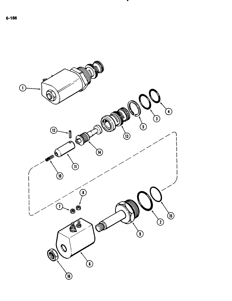 Схема запчастей Case IH 2294 - (6-186) - POWER SHIFT SOLENOID ASSEMBLY, ELECTRIC SHIFT (06) - POWER TRAIN