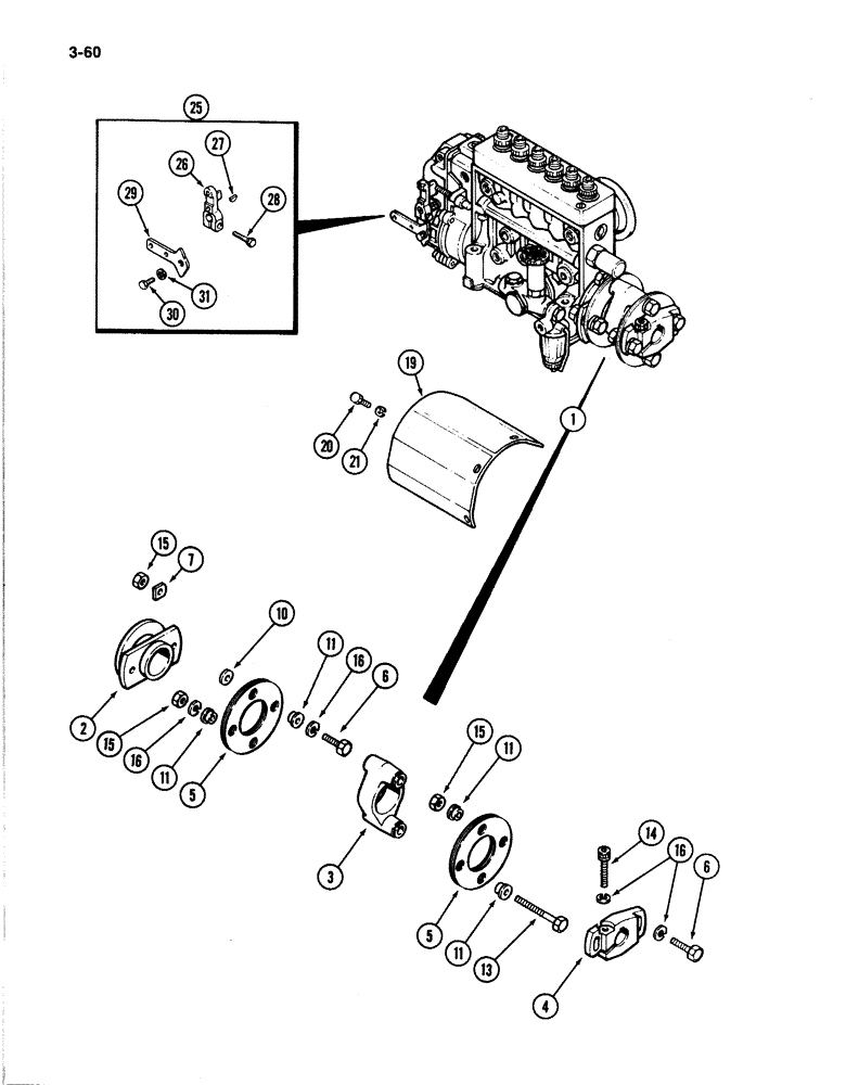 Схема запчастей Case IH 4894 - (3-60) - FUEL INJECTION PUMP 674 CUBIC INCH DIESEL ENGINE (03) - FUEL SYSTEM