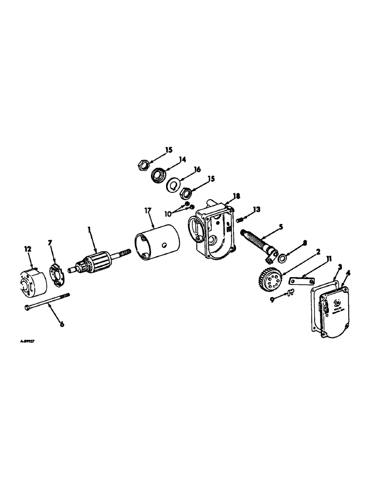 Схема запчастей Case IH 1206 - (N-08) - PARTS ACCESSORIES AND ATTACHMENTS, WINDSHIELD WIPER MOTOR Accessories & Attachments