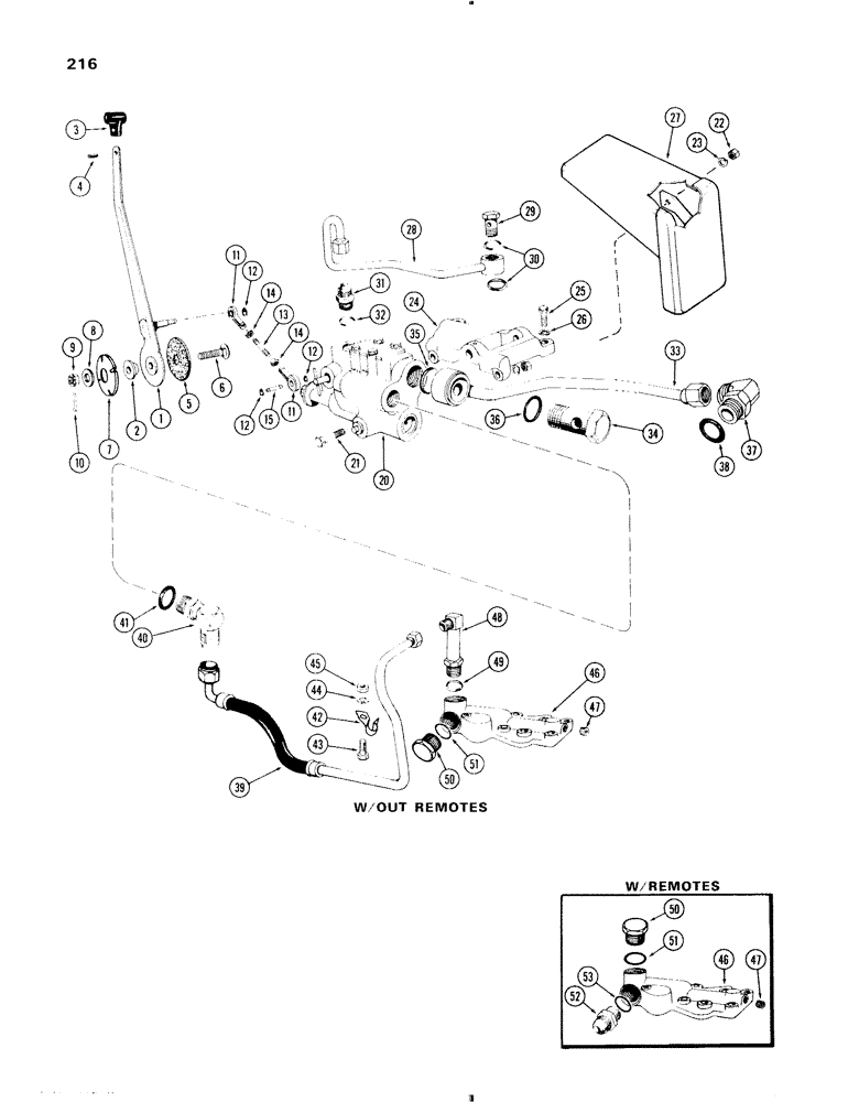 Схема запчастей Case IH 570 - (216) - VALVE AND CONTROLS, DRAFT-O-MATIC, STANDARD 4 WHEEL TRACTOR (09) - CHASSIS/ATTACHMENTS