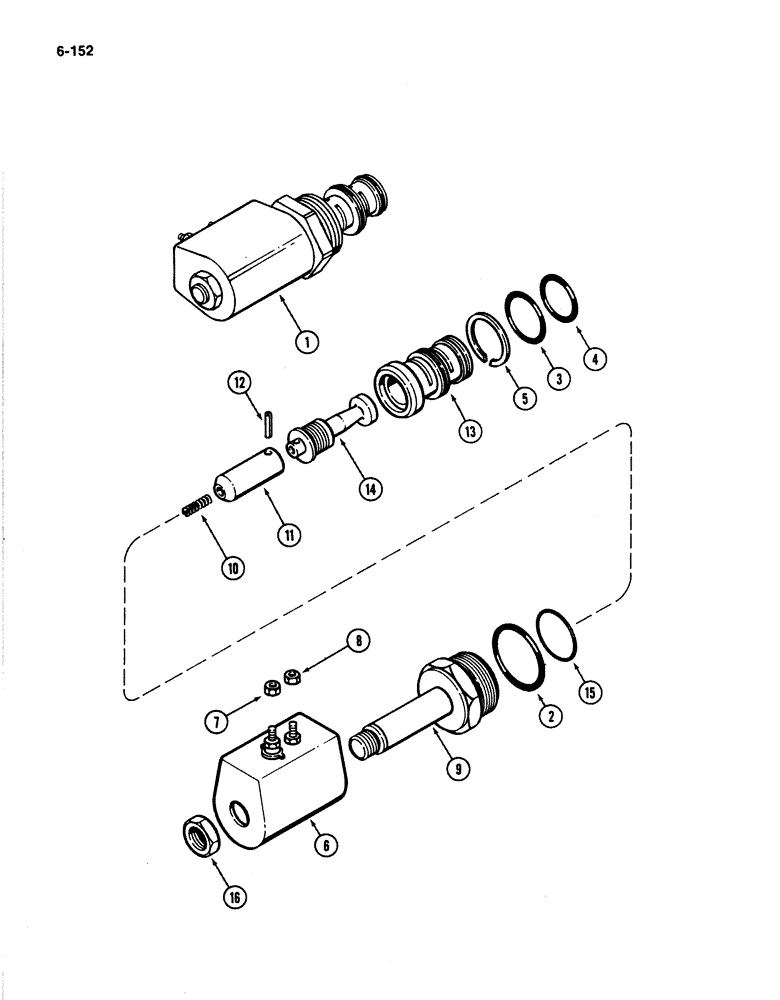 Схема запчастей Case IH 4894 - (6-152) - POWER SHIFT SOLENOID ASSEMBLY (06) - POWER TRAIN