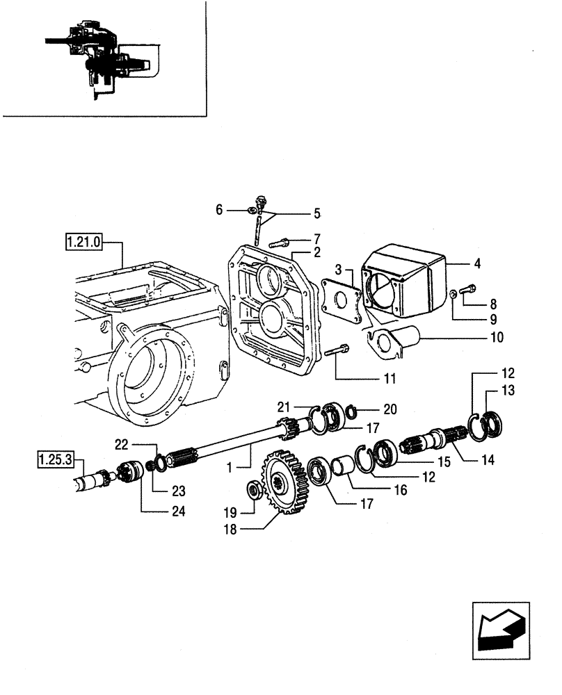 Схема запчастей Case IH JX85 - (1.80.1[01]) - POWER TAKE-OFF - SHAFT, COVER AND GUARD (07) - HYDRAULIC SYSTEM