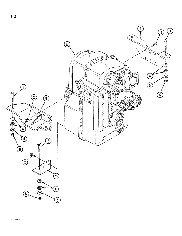 Схема запчастей Case IH 9280 - (6-02) - TRANSMISSION MOUNTING (06) - POWER TRAIN