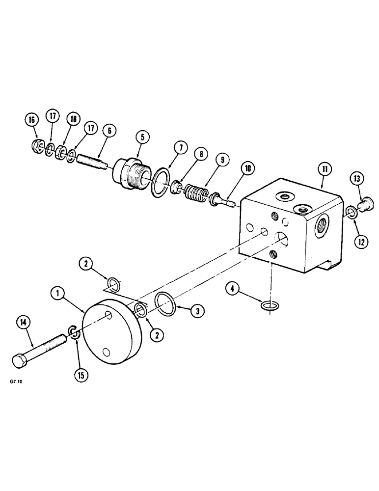 Схема запчастей Case IH 2150 - (8-72[C]) - REMOTE CONTROL SUPPLY VALVE, 2150 - (P.I.N. : -CGC15013) (08) - HYDRAULICS