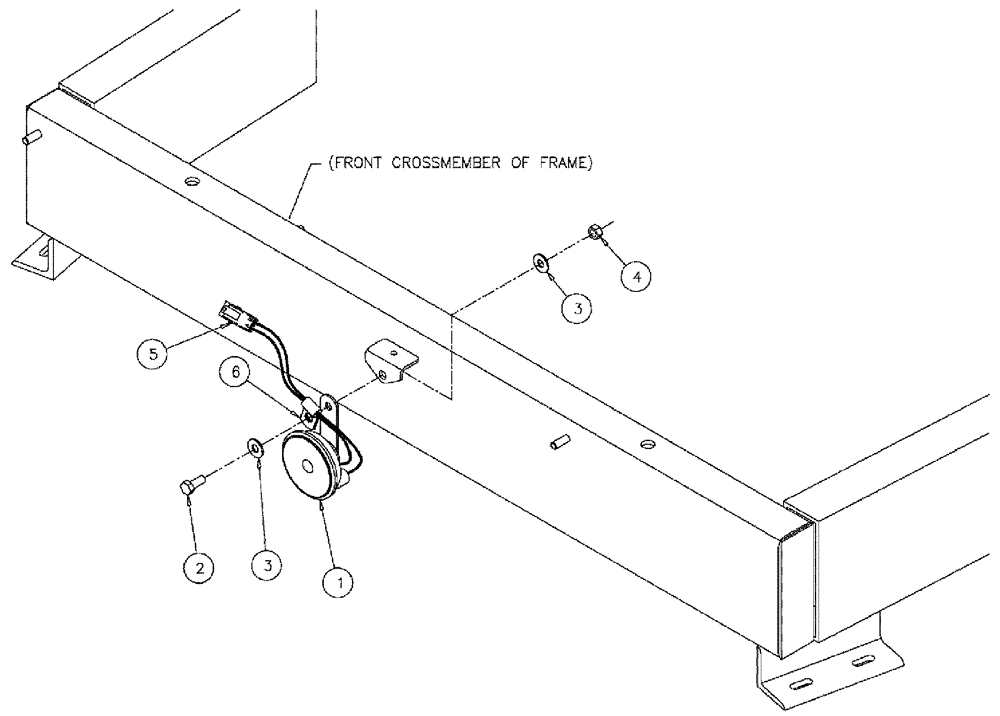 Схема запчастей Case IH 3185 - (04-009) - HORN ASSEMBLY Suspension & Frame